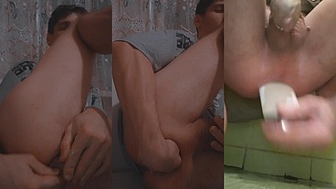 Male squirt from anal orgasm. I jerk off the prolapse until the sperm flows
