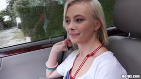 Stranded Teens - Petite Maddy Rose Feels a Bulge &amp; Gives Tony a Blowjob Before Taking His Hard Cock in the Car