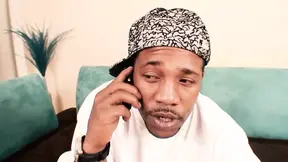 Blonde babe deep-throats black cock