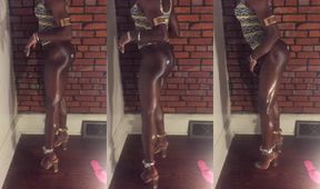 Sissy Femboy Gets Her Ass Jiggled by Big Black Cock