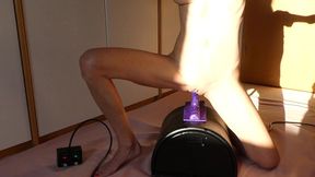 tiny milf has fun with her sybian