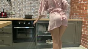 Brother-in-law's raw creampie in the kitchen: my hubby's sibling takes control.