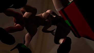 Mrs Claus has a threesome with her elves - 3D Porn