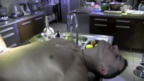 Fuced in the kitchen by young french straight boy