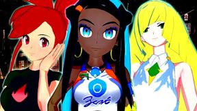 POKEMON HENTAI COMPILATION 3 (Nessa, Lusamine, Flannery)