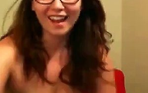 curvy big tits and glasses dance