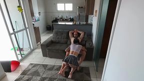 foi me mostrar a fantasia dela e me deixou com tesao entao teve que deixar eu meter a piroca pra dentro com forca