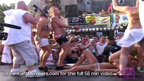 College Girls Strip Naked In Front Of Huge Crowd