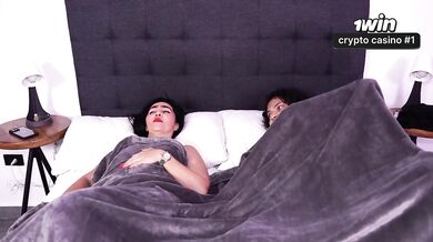 Stepson has a unique opportunity! - He shares the hotel bed with his big-ass stepmother.