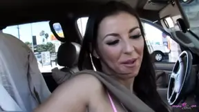 Picked up at a gas station, horny brunette gets blacked