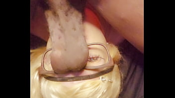 Huge Cock Destroys Sissy'_s Throat Upside down