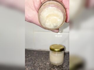 Cum play with my own frozen cum that I’ve been collecting, I get a little smack of my cum at the very end and it’s alluring ????!