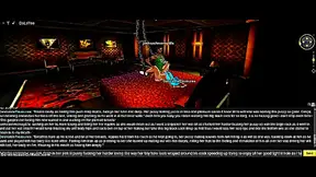 Triad Ecstasy in Violet: Busty Anime Goddess Rules Hard in IMVU Realm