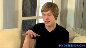 Interviewed stud Corey Jakobs' masturbation and cum adventure