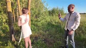 small ass gets stretched in the sunset