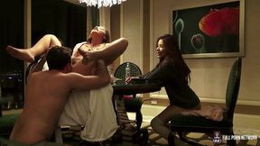 James Deen interviews a aroused threesome featuring the sultry Avi Love,