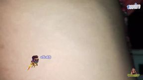 Amateur couple penetrating in public on the night railway station with neighbor -