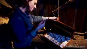 ”Lesbian dominatrix sitting on big titted slave”