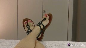Feet in Strappy Thong Sandals POV - Kylie Jacobsx - MP4 480p SD