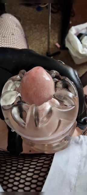 Getting Jerked off My by Trans GF with a Huge Load