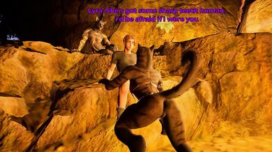 Werewolf Threesome Creampie Under the Campfire Moon