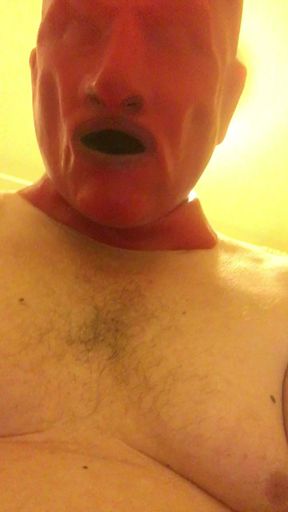 tight rubber mask