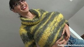 Penelope Black Diamond Milks Cock with Her Huge Tits