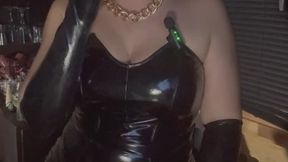 Black Latex Glove Smoking