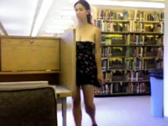 hairy nerd getting naked in library