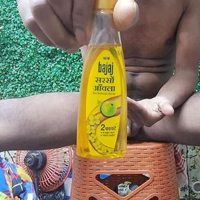 Land massage with amla oil