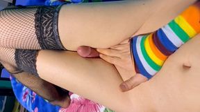 Amazing Femboy 18yo Mastrubation Shaking Leg