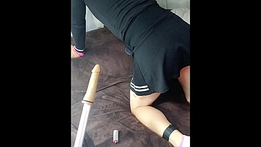 Penetracion Anal - Jovencita Caliente mariqutas - LadyBoy Jugando con Gran Dildo- Tranny - Ruby Queen