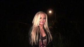 A seductive woman enjoys an exciting public group sex session with strangers
