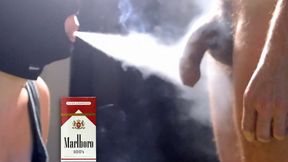 Marlboro Red 100s smoking blowjob