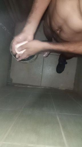 Slim Guy Takes His Shower to Masturbate