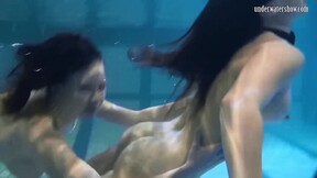 Underwater sexiest babes ever touching tits