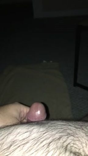 Stroking and shooting my first post-vasectomy load...built up for 2 weeks!