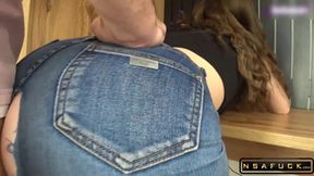 Fucked a Beauty through a Hole in Jeans