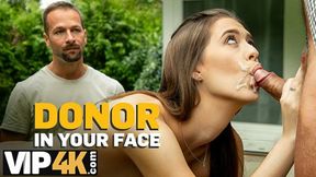 Busty brunette son's girlfriend risking it where anyone could walk in
