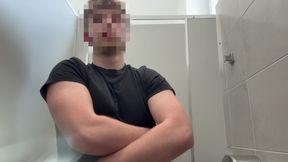 University Student Showing Off My Body and Hole in the Bathroom