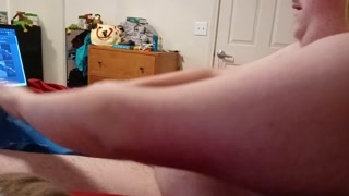 You and your chubby friend watch porn and jerk off