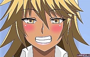 Huge titted hentai blondie rides