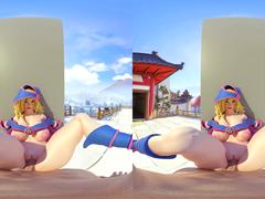 Foxy 3D Superwoman bounces up and down on a cock