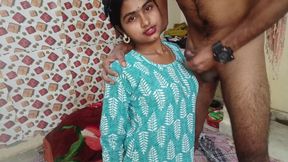 Desi Salwar Wife Blowjob and Handjob - Cum on Clothes & Finger Tease