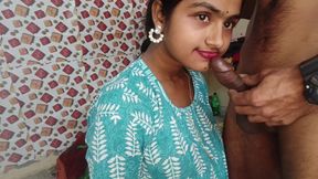 Desi Salwar Wife Blowjob and Handjob - Cum on Clothes & Finger Tease