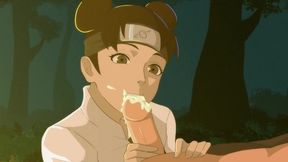 Tsunade’s MILF Blowjob: Tenten Kneels Between the Wheels