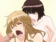 Shemale anime threesome hard fucking