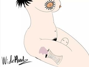 Lady with moving tattoos