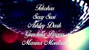 Hot German girls fuck in a disco