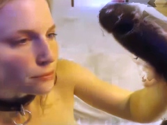 Lovely Amateur teen brunette masturbating outdoor